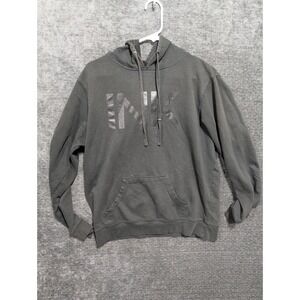 INK Graphic Hoodie Sweatshirt Pullover Charcoal Gray Hooded Pocket